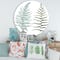 Designart - Two Fern Leaves - Farmhouse Metal Circle Wall Art